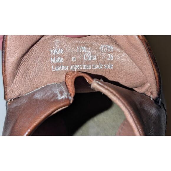 Clarks shoes Men's Escalade Step Loafers Brown Leather Slip On Size 11M Casual - Picture 6 of 9